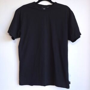 Vans T-Shirt Black Size Medium VN000G3WBLK Skate Streetwear Minimalist Basic Tee